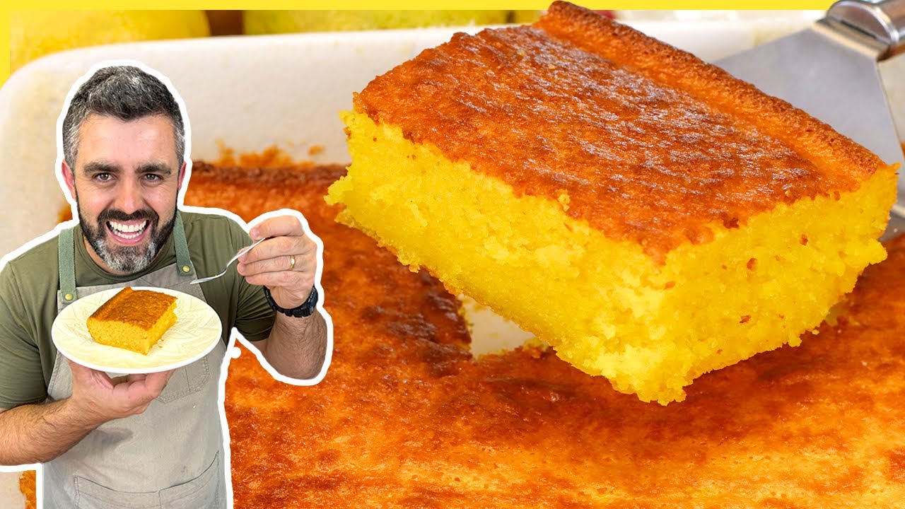 SEM LEITE E SEM FARINHA I BOLO DE LARANJA I FOFINHO I FÁCIL I DELICIOSO I Receitas de Pai
