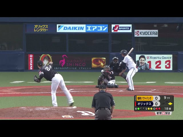 【9回裏】ホークス・甲斐野 3者三振の好投で延長戦に持ち込む!! 2019/4/3 B-H