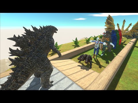 GODZILLA 2021 VS GHIDORAH DEATH RUN - Animal Revolt Battle Simulator