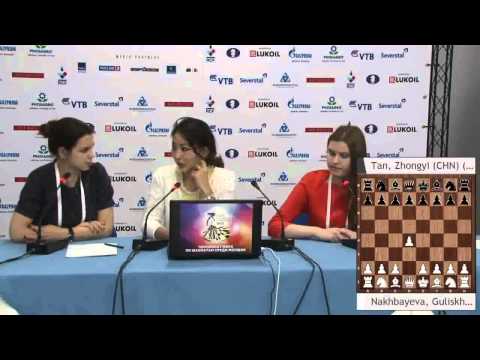 Guliskhan Nakhbayeva Round 1 Press Conference Sochi Russia HD