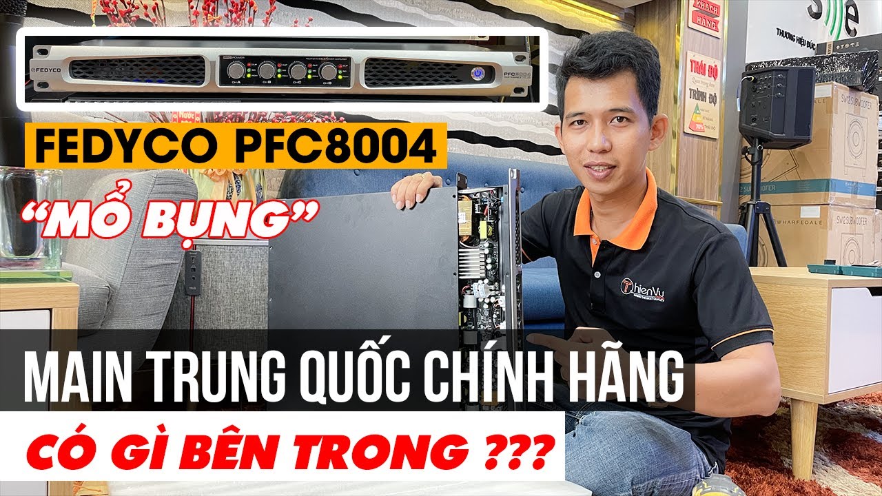 video Cục đẩy công suất Fedyco PFC8004 chính hãng 0