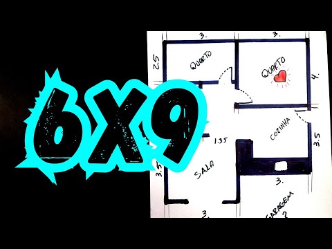 Planta Baixa 6x9 com 2 Quartos