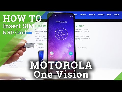 How to Insert SIM Card in MOTOROLA One Vision – Install Micro SD Card
