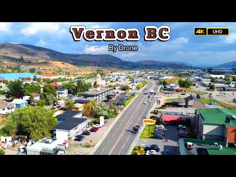 Vernon British Columbia Canada Aerial View