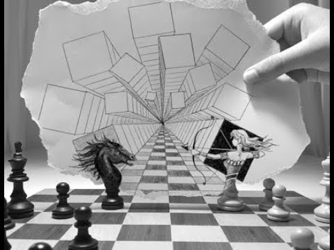 Create a great 3D effect using central perspective, for beginners in vanishing point perspective.