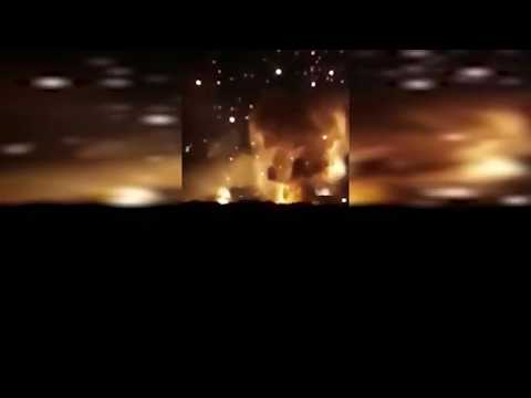 RAW Israel &/or USA Laser guided Bunker busting Missile Strikes in Syria April 30 2018 Video