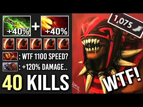 WTF SPEED +120% Damage 1k Ms Bloodseeker Mid 1 Shot Kill Most Epic Build WTF Dota 2