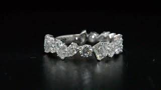 2.33 Total Carat Natural Mixed Shape Wedding Band