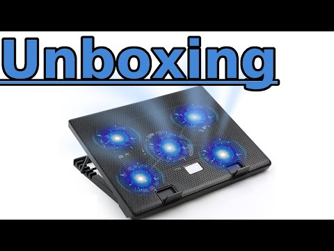 Laptop Kühlpads 12-17 Zoll, Laptop Kühler 5 Lüfter mit LEDs