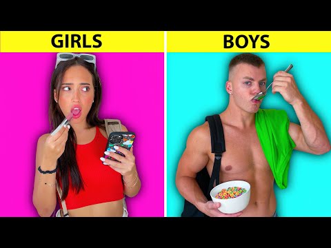GIRLS vs BOYS Back To School Morning Routine!