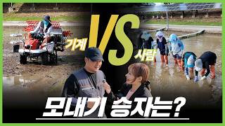 차 한 대 값이 논으로?! 3천만 원짜리 기계 vs 손모내기 차이점은?