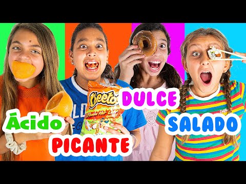 24 horas comiendo UN SÓLO SABOR - Mimi Land reto ácido, dulce, amargo, salado y picante