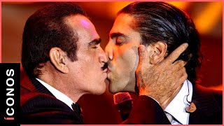 El polémico beso entre Vicente Fernández y su hijo Alejandro