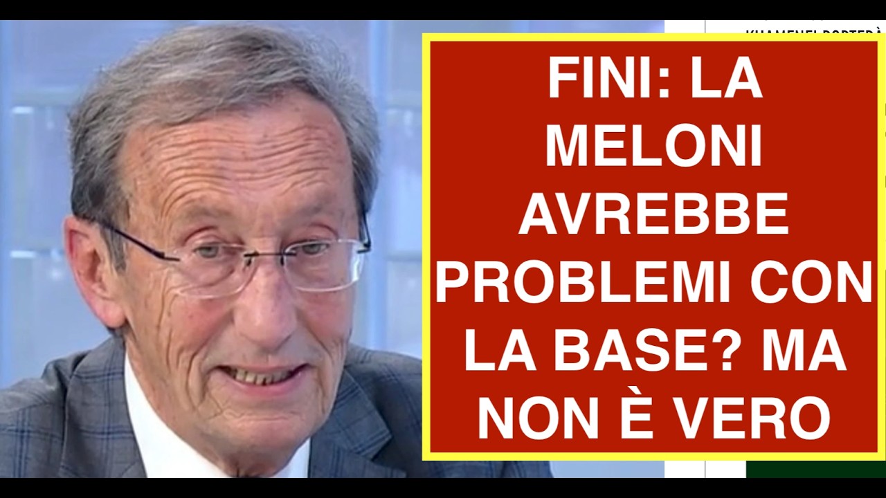 FINI: LA MELONI AVREBBE PROBLEMI CON LA BASE? MA NON È VERO