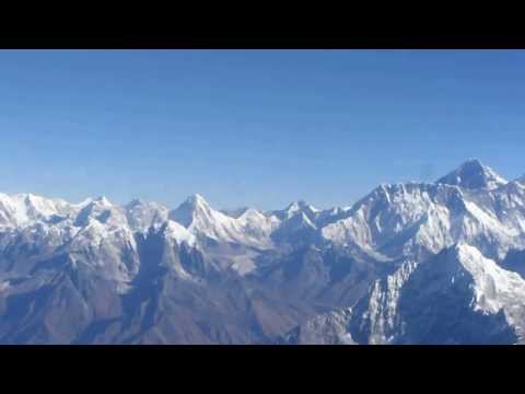 Mount Everest seen during Mountain Flight in Nepal on Buddha Air