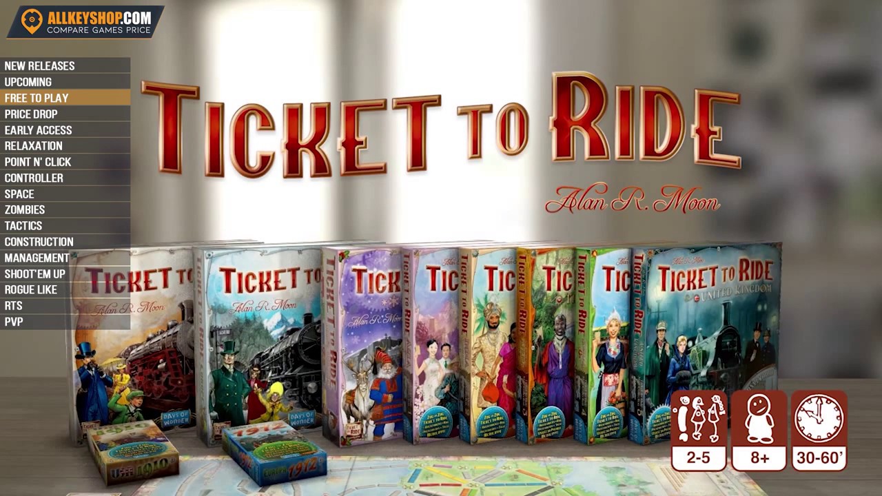 Free to Play: Ticket to Ride (Presentation and Best Deals)