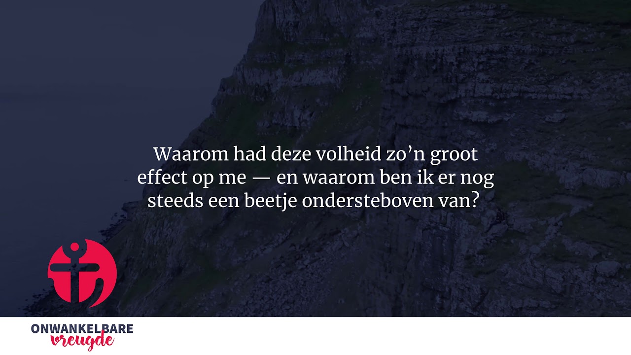 Zijn volheid genieten