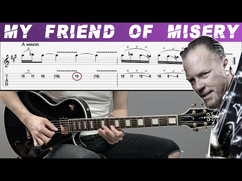 METALLICA - MY FRIEND OF MISERY (Guitar cover with TAB | Lesson)