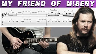METALLICA - MY FRIEND OF MISERY (Guitar cover with TAB | Lesson)