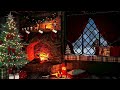 Cozy Christmas Fireplace Ambience - Crackling Fireplace and Snow Sound for Sleep