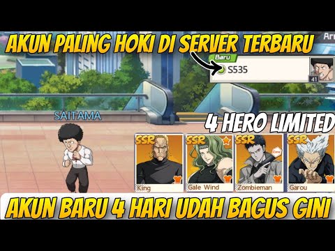 REVIEW AKUN TERHOKI SERVER BARU🔥, F2P PUNYA 4 LIMITED, GOKIL - One Punch Man The Strongest