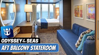Odyssey of the Seas | Aft Balcony Stateroom Full Walkthrough Tour & Review 4K