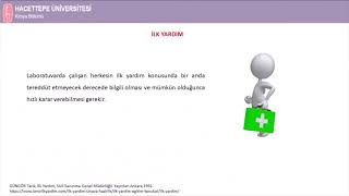 KONU 1 İlk yardım  Laboratuvar Güvenliği Cam Malzemelerin Tanıtılması