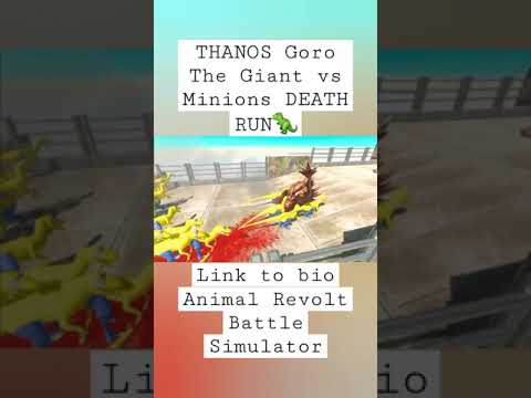 THANOS Goro The Giant vs Minions DEATH RUN - Animal Revolt Battle Simulator #deathrun #arbs #shorts