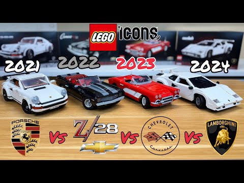 LEGO Icons: 911 vs Camaro vs Corvette vs Countach