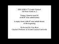 Arizona 7th Grade All-State Clarinet Etude no  2, Quarter Note 84