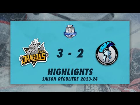 Dragons de Rouen 3-2 Spartiates de Marseille - Highlights - Synerglace Ligue Magnus 2023/24