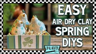 AIR DRY CLAY SPRING DIYS | Beginner Friendly FOLK ART