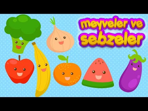 ÇOCUKLAR İÇİN İNGİLİZCE ÖĞRENME VİDEOLARI #1 MEYVELER VE SEBZELER