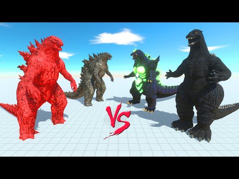 GODZILLA 2021; GODZILLA RED VS SUPER GODZILLA; HEISEI GODZILLA - Animal Revolt Battle Simulator