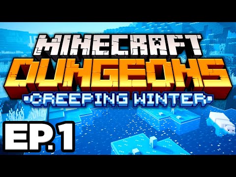 TheWaffleGalaxy - ❄️ FROSTED FJORD & NEW VILLAGERS! - Minecraft Dungeons Creeping Winter DLC Ep.1 (Gameplay Lets Play)