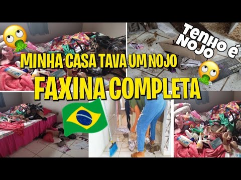 FAXINA PESADA COMPLETA| MAIOR FAXINA DE 2022😱TAVA UM NOJO 🤢 ATÉ GUARDA ROUPA QUEBROU NA FAXINA 😱😱
