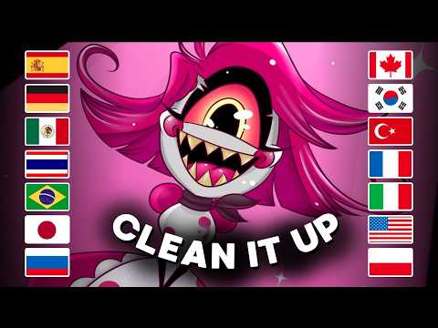 CLEAN IT UP in 14 different languages (Hazbin Hotel)