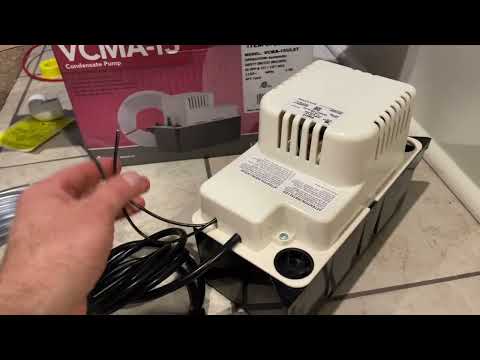 How to Install a Condensate Pump - Little Giant, etc.  (full steps with drain hose install)