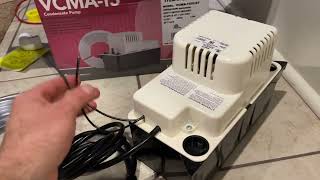 How to Install a Condensate Pump - Little Giant, etc.  (full steps with drain hose install)