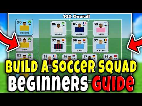 BUILD A SOCCER SQUAD BEGINNERS GUIDE (How to PLAY, BEST TEAM, TIPS, BEST CARDS, REROLL SYSTEM)Roblox