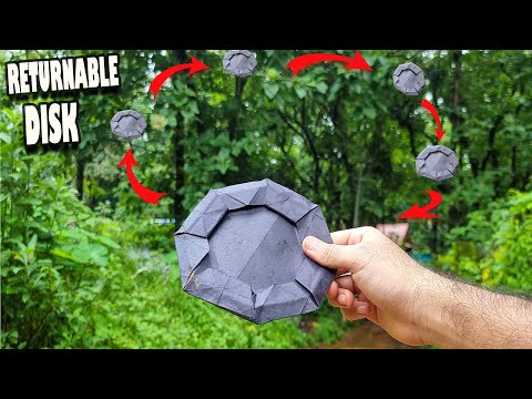 Captain America paper shield that's comes back | Paper Returnable Disk | Boomerang (Origami) Ver-3