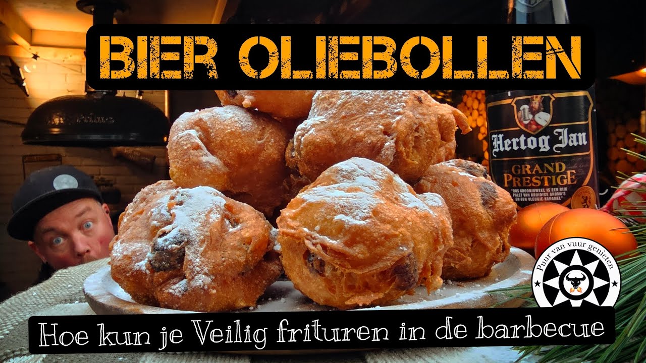 Hoe frituur je veilig bier oliebollen  in de kamado bbq