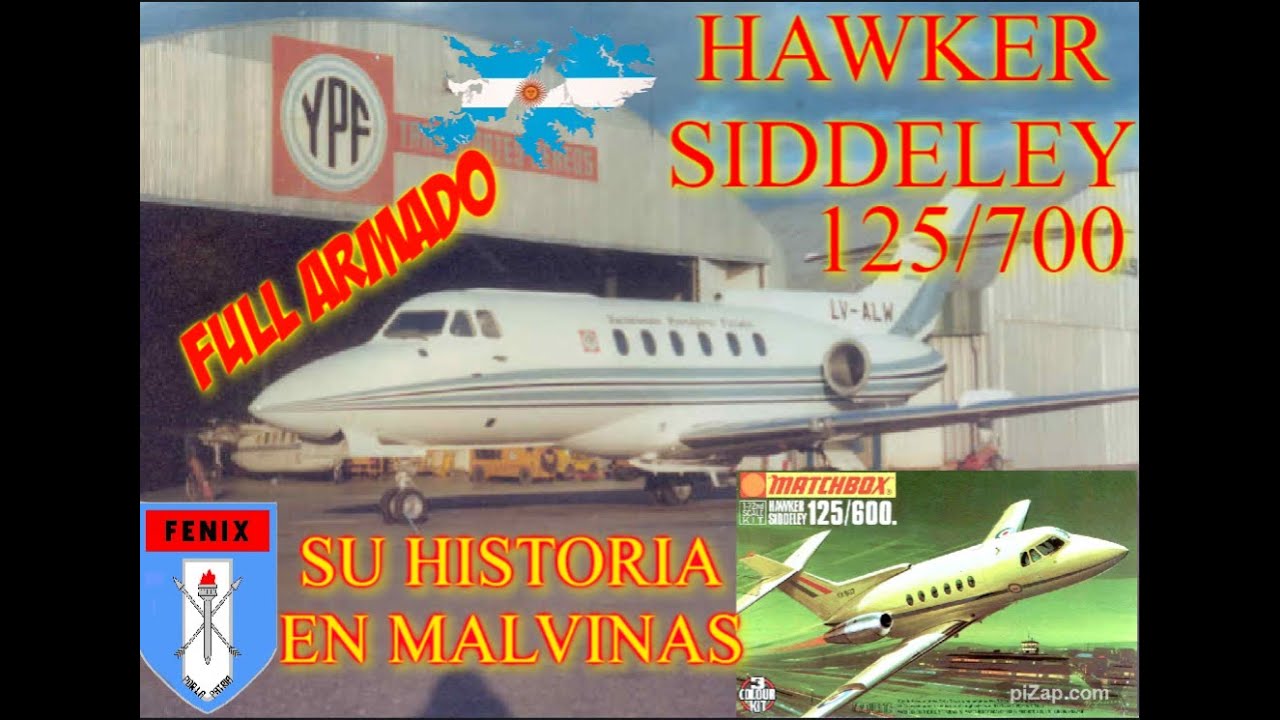 Hawker Siddeley 125/700B Escuadron Fenix #ypf-Historia-Armado modelo-