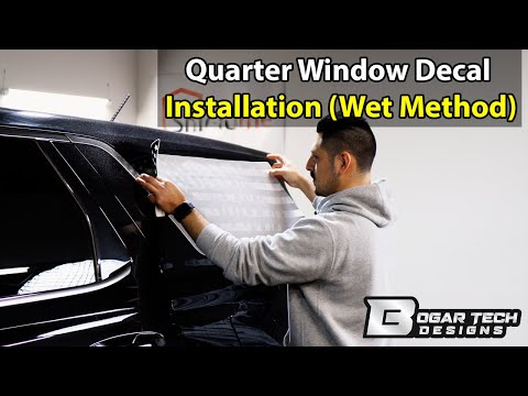 How To Install American Decal Flag Quarter Window Installation (Wet Method)