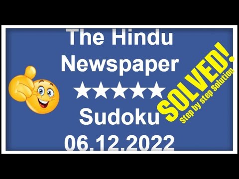 🔴How to Solve Hindu 5-Star Sudoku, December 06, 2022 | Step-by-Step Solution | ★★★★★