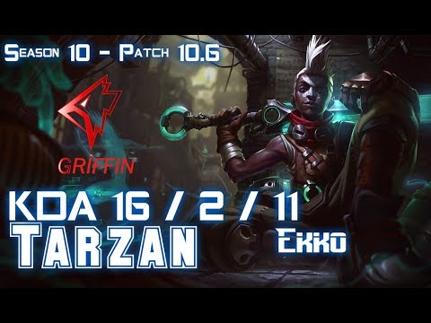 GRF Tarzan EKKO vs REK'SAI Jungle - Patch 10.6 KR Ranked