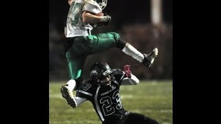 preview picture of video 'Getting some air! Alleman's Adam Hoogerwerf hurdles a tackler for a gain!'