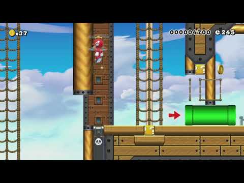 sky athletic coin100 by デブイラネ - Super Mario Maker - No Commentary 1bm