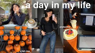 day in my life as a student 🍂 a fall vlog | 6am mornings, exam prep & cozy fall baking, living alone