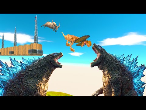 WHO CAN PASS DEADLY SPIKE Above the GODZILLA - Animal Revolt Battle Simulator